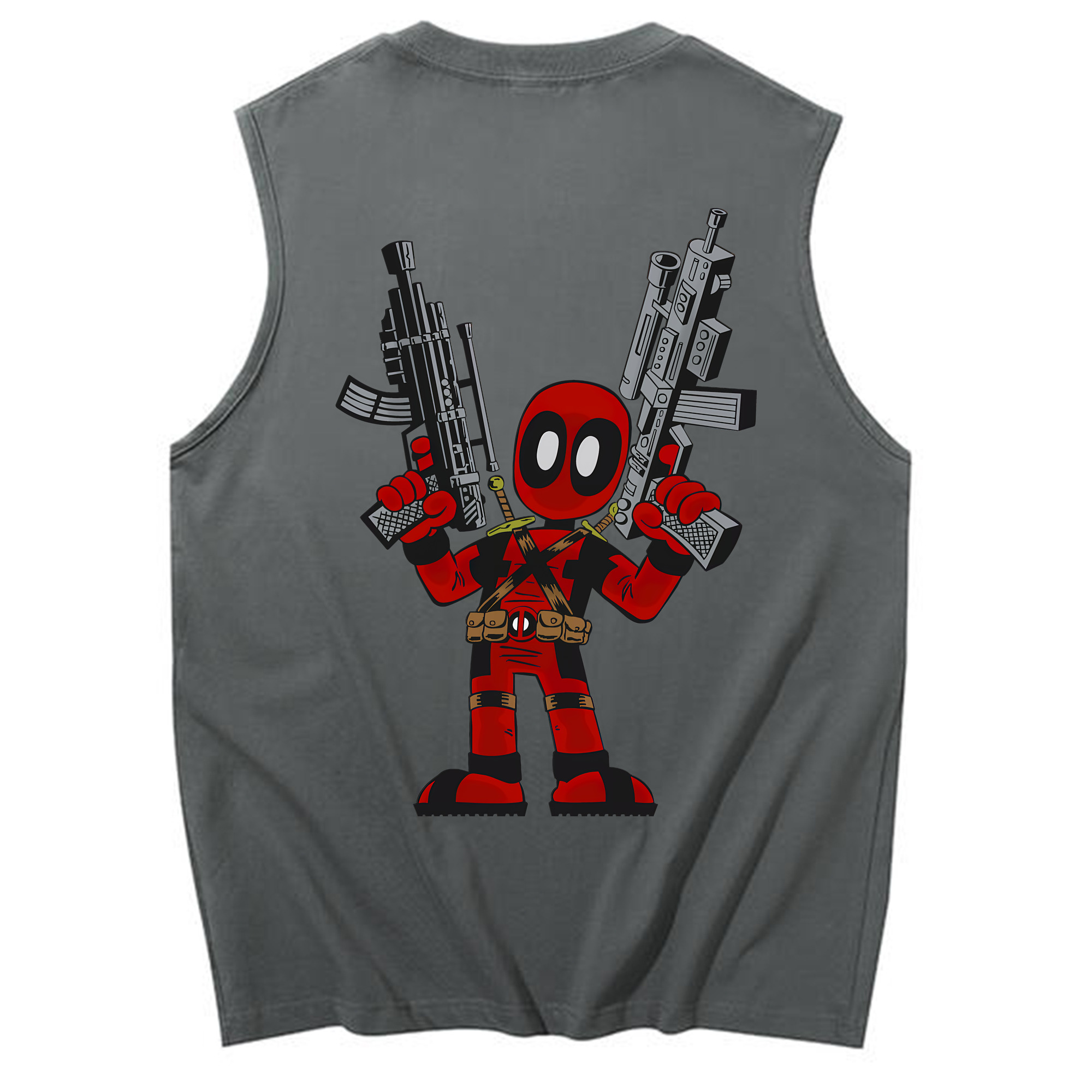 （画像用） Deadpool デッドプール コットン100％タンクトップ（背面プリント）